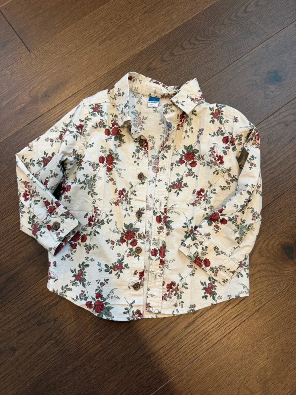 Old Navy Kids Floral Button-Up Shirt Size 3T - C39-028